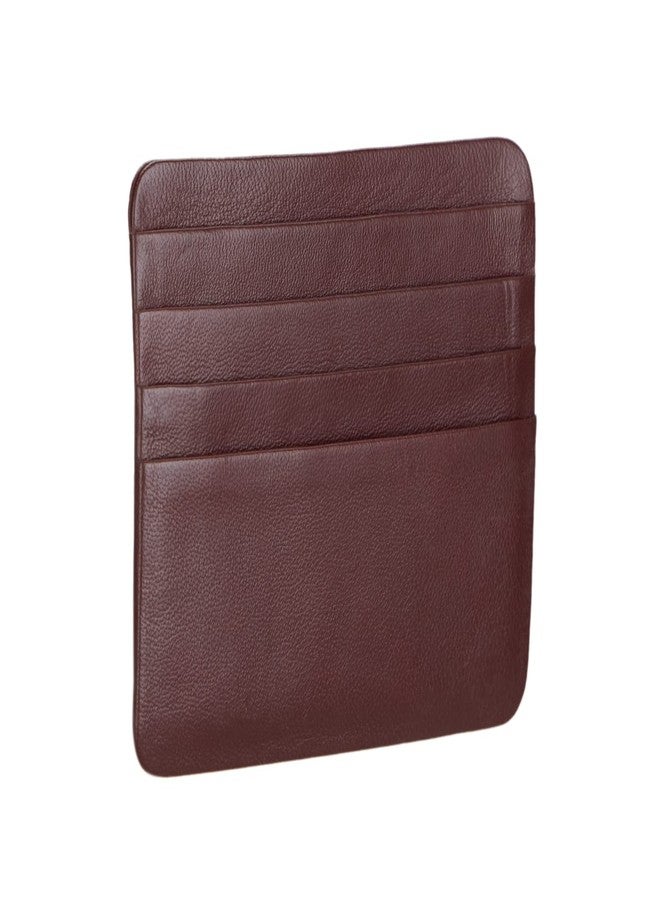 Adamis Genuine Leather Slim Wallet with 4 Slots for Credit Card Debit Card Money Holder Wallet for Men and Women (11 x 8.5 cm, Wine) - Image 3